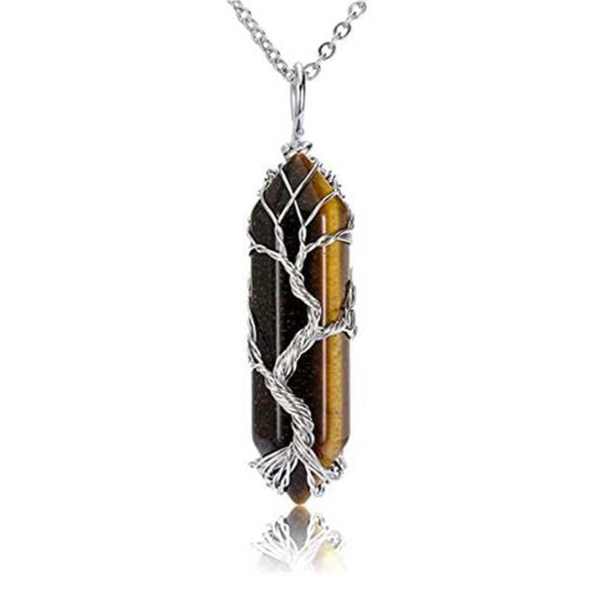 La Topaze™ – Pendentifs, Arbre de Vie en Cristal Naturel