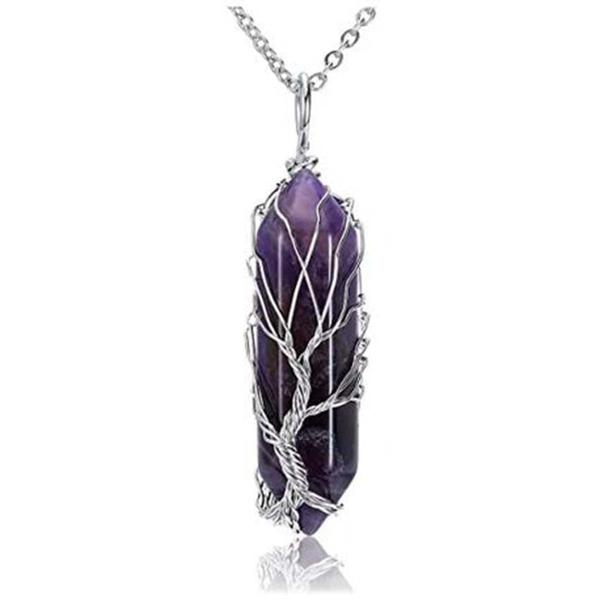 La Topaze™ – Pendentifs, Arbre de Vie en Cristal Naturel